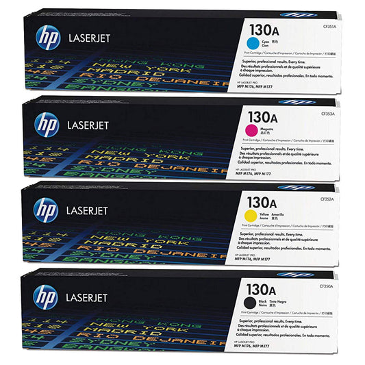 Buy HP 130A 4 Color Black/Cyan/Magenta/Yellow Original Toner Cartridge Set from Vmart in Pakistan