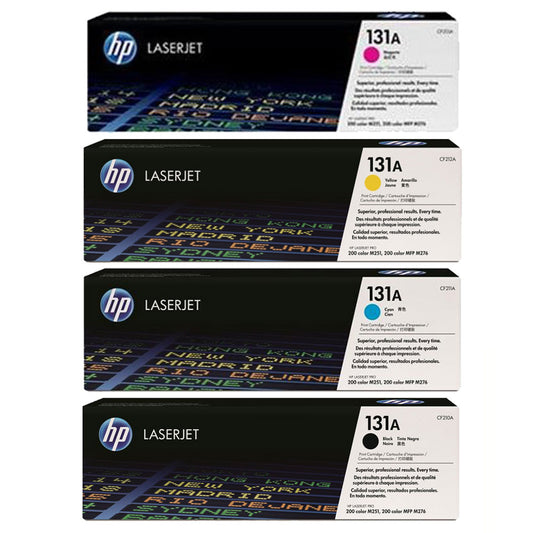 Buy HP 131A 4 Color Black/Cyan/Magenta/Yellow Original Toner Cartridge Set from Vmart in Pakistan