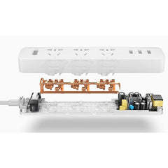 Buy Xiaomi Mi Power Strip / Patch 6 Board With USB Ports + Multi-Outlet from Vmart in Pakistan