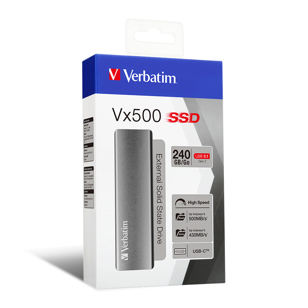 Buy Verbatim Vx500 External SSD USB 3.1 Gen 2 - 240GB from Vmart in Pakistan