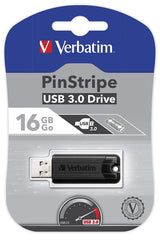 Buy Verbatim PinStripe USB 3.0 Drive 16GB - Black from Vmart in Pakistan