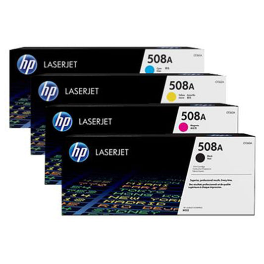 Buy HP 508A 4 Color Black/Cyan/Magenta/Yellow Original Toner Cartridge Set from Vmart in Pakistan