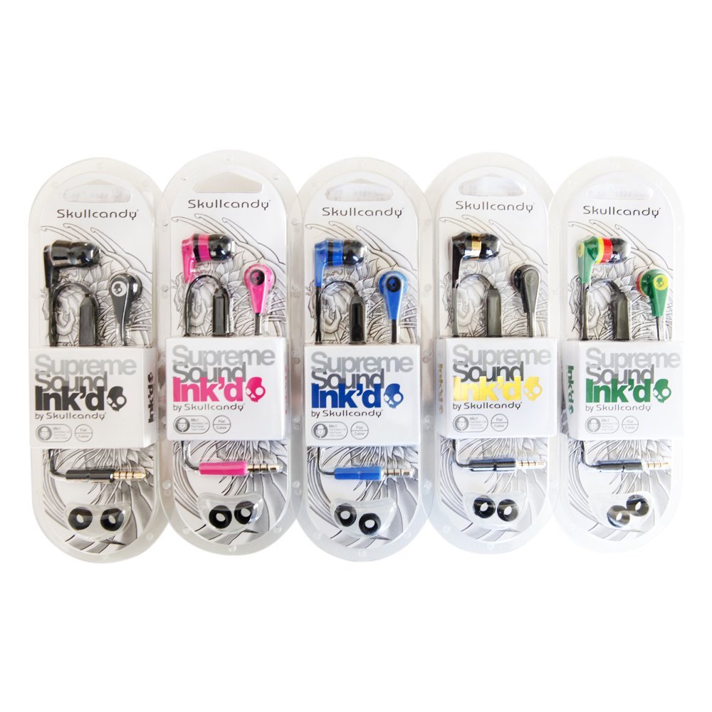 Buy Skullcandy Ink'd 2.0 Earbud Headphones with Mic (Gray / Cyan / Gray) from Vmart in Pakistan