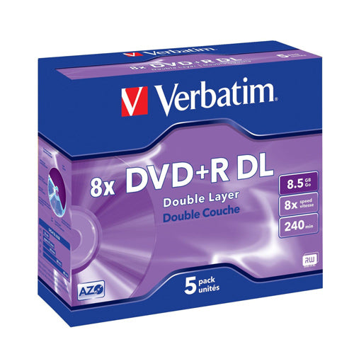 Buy Verbatim 43541 DVD+R Double Layer 8X 5pk from Vmart in Pakistan