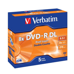 Buy Verbatim DVD-R Dual Layer 8X 5pk from Vmart in Pakistan