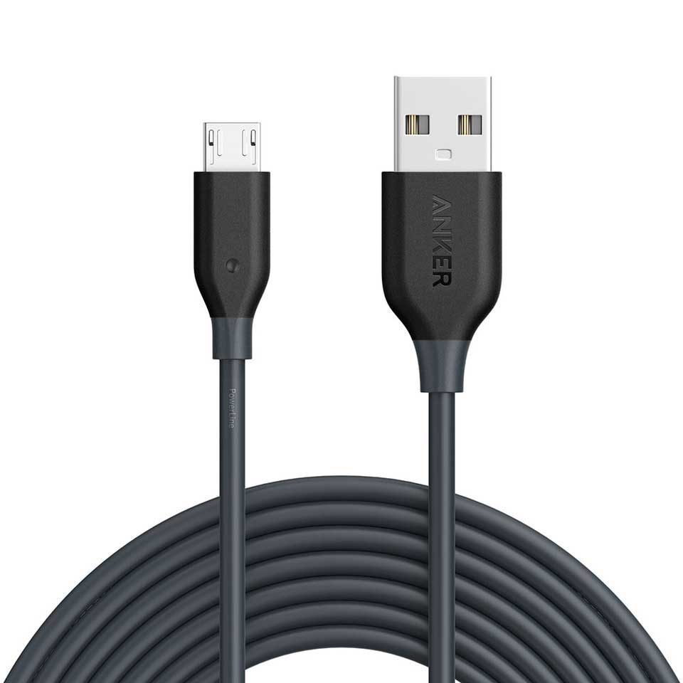 Buy Anker PowerLine Micro Cable 10ft - Gray from Vmart in Pakistan