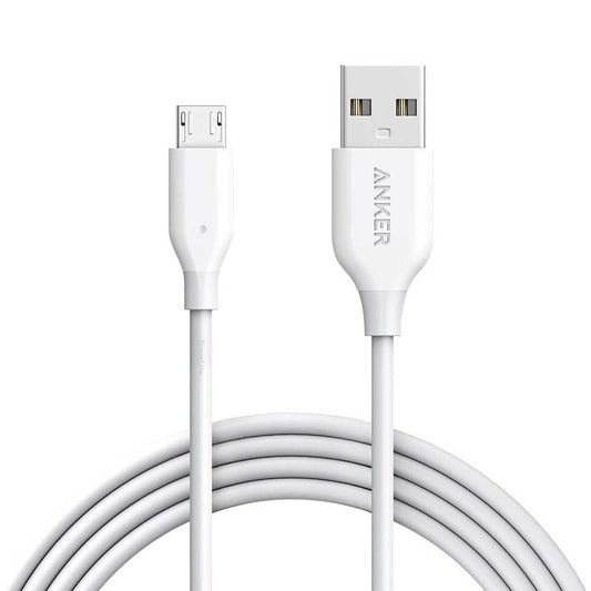Buy Anker PowerLine Micro USB Cable 6ft - White from Vmart in Pakistan