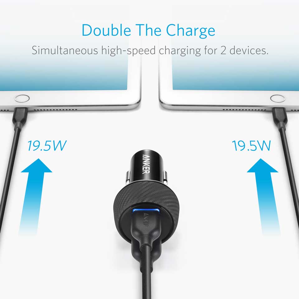 Buy Anker PowerDrive Speed 2 (2X Quick Charge 3.0) - Black from Vmart in Pakistan