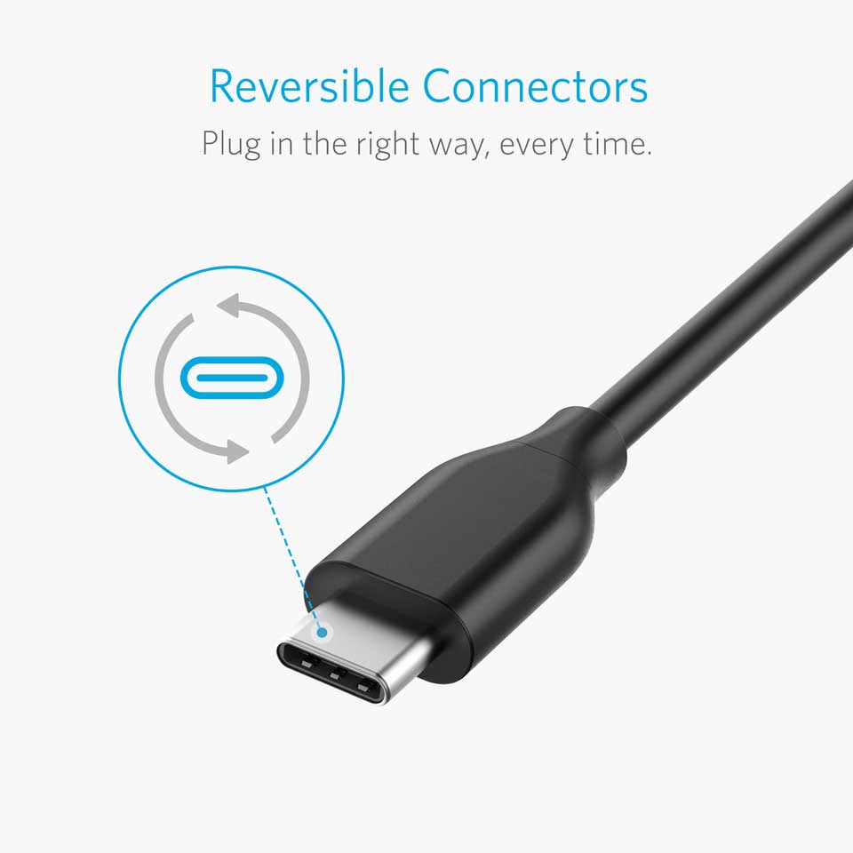 Buy Anker PowerLine USB-C to USB 3.0 - 10FT - Black from Vmart in Pakistan