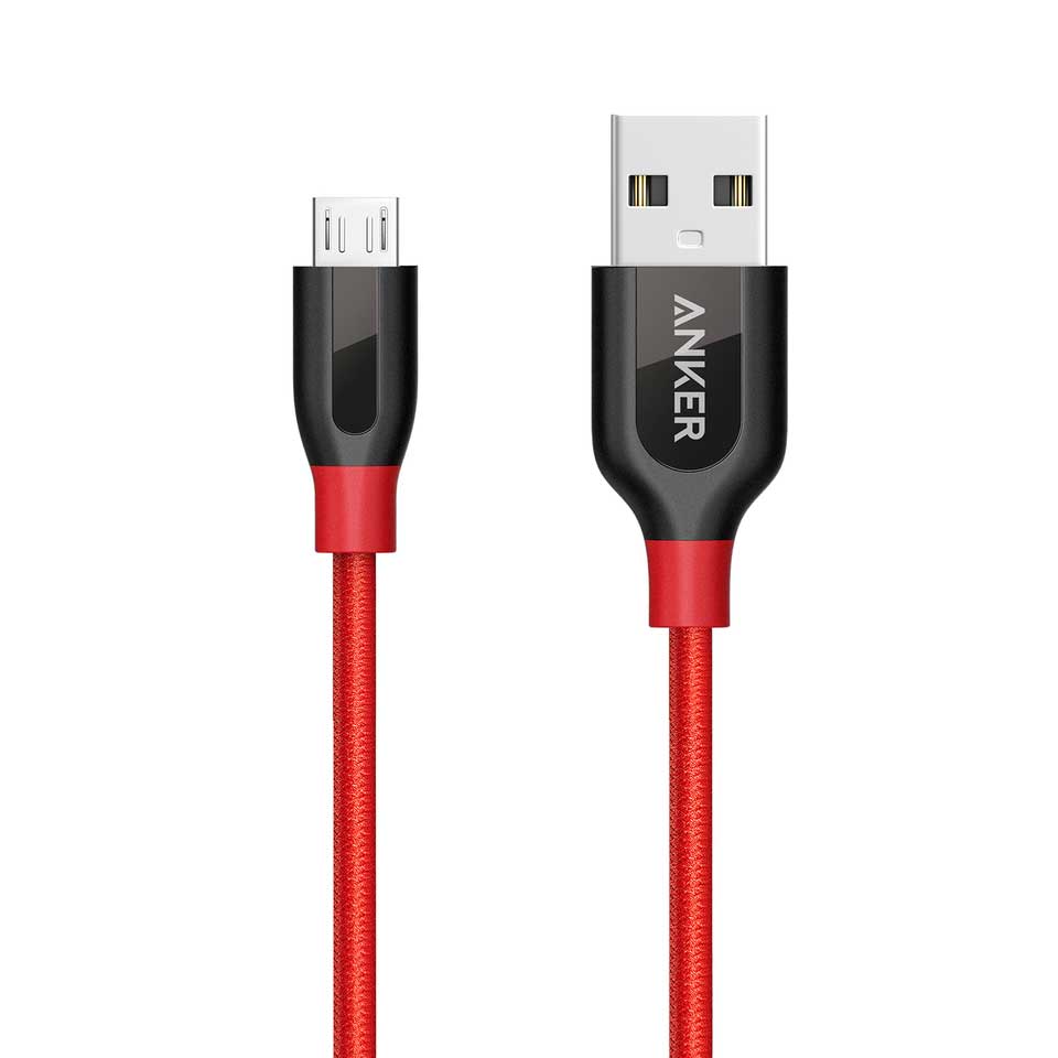 Buy Anker PowerLine+ Micro USB Cable 3ft - Red from Vmart in Pakistan