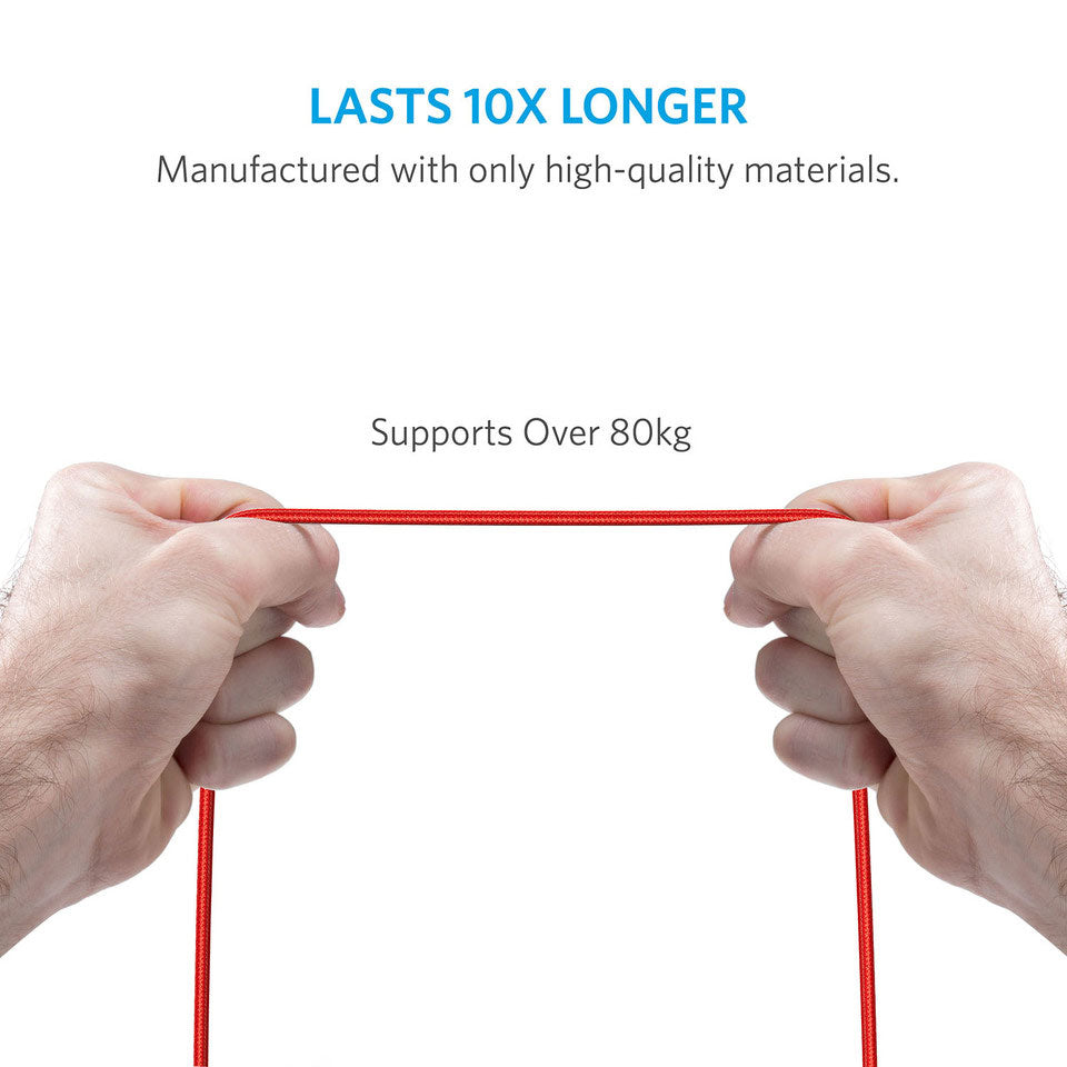 Buy Anker PowerLine+ Micro USB Cable 6ft - Red from Vmart in Pakistan