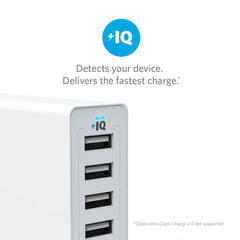 Buy Anker PowerPort 6 - 60W 6 Port USB Charger - White from Vmart in Pakistan