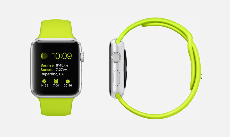 Buy Apple Watch Sport Silver Aluminium Case 42mm (Green Sport Band) from Vmart in Pakistan