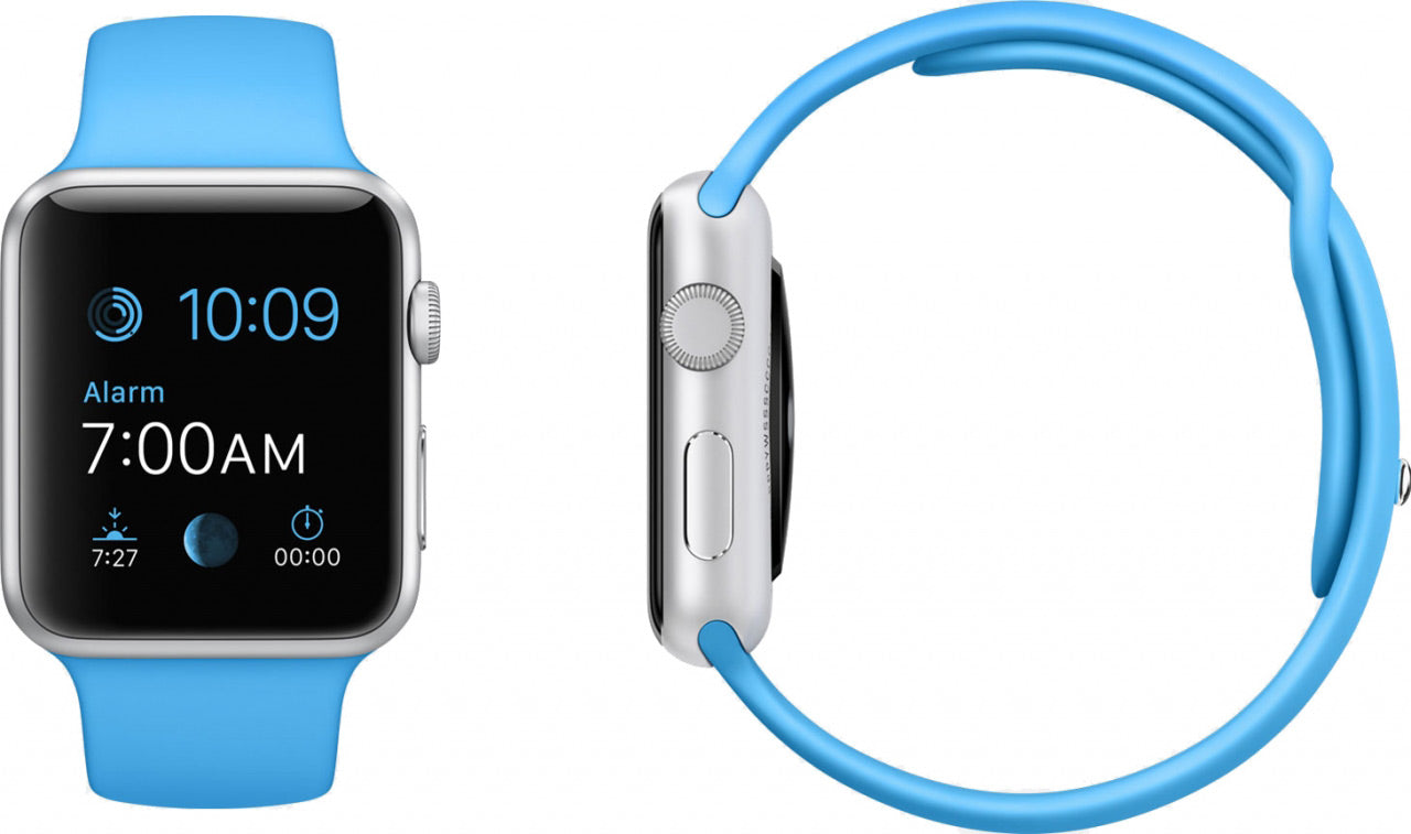 Buy Apple Watch Sport Silver Aluminium Case 42mm (Blue Sport Band) from Vmart in Pakistan