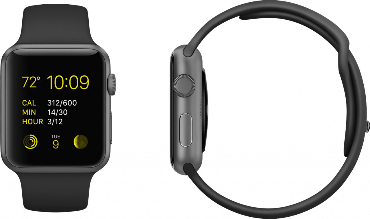 Buy Apple Watch Sport Space Grey Aluminium Case 42mm (Black Sport Band) from Vmart in Pakistan