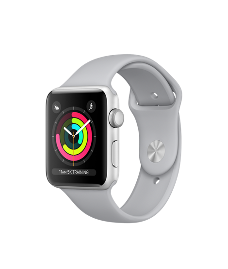 Buy Apple Watch Series 3 42mm Silver Aluminum Case with Fog Sport Band - GPS from Vmart in Pakistan