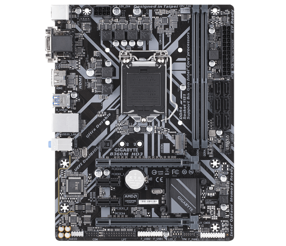 Buy Gigabyte B360M HD3 Intel B360 Ultra Durable Motherboard from Vmart in Pakistan