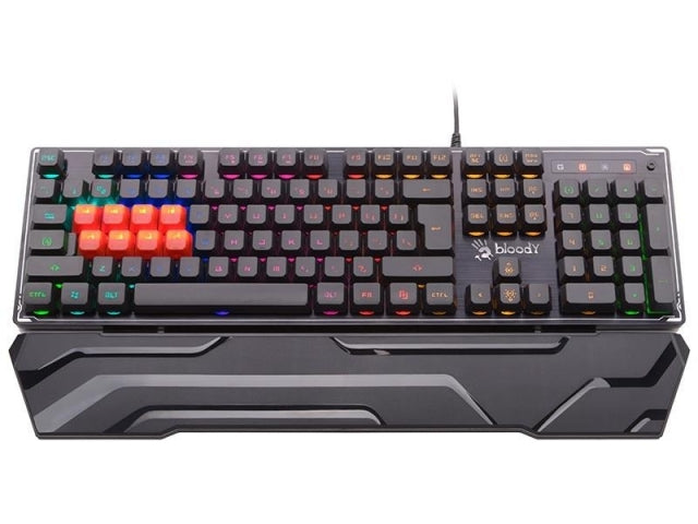 Buy A4Tech Bloody B3370R 8 Light Strike Mechanical Gaming Keyboard - Black from Vmart in Pakistan