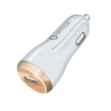 Buy Space Adaptive Fast 2.4A Car Charger Single Port CC-170 - White from Vmart in Pakistan