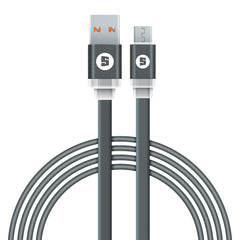 Buy Space Micro-USB to USB 200cm Noodle Cable - Black from Vmart in Pakistan