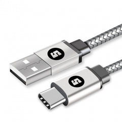 Buy Space Micro-USB to USB 100cm 2.4A Braided Cable - Silver from Vmart in Pakistan