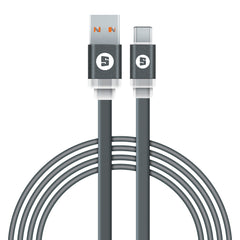 Buy Space Type-C to USB 200cm Noodle Cable - Black from Vmart in Pakistan