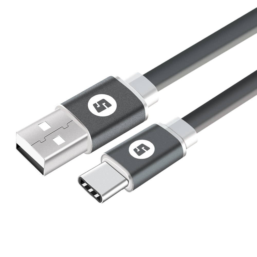 Buy Space Type-C to USB 200cm Noodle Cable - Black from Vmart in Pakistan