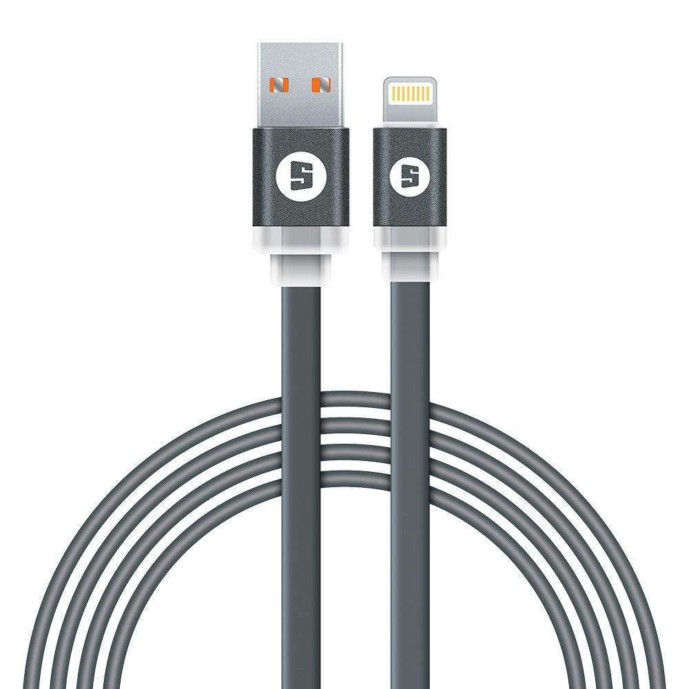 Buy Space Lightning to USB 200cm Noodle Cable - Black from Vmart in Pakistan