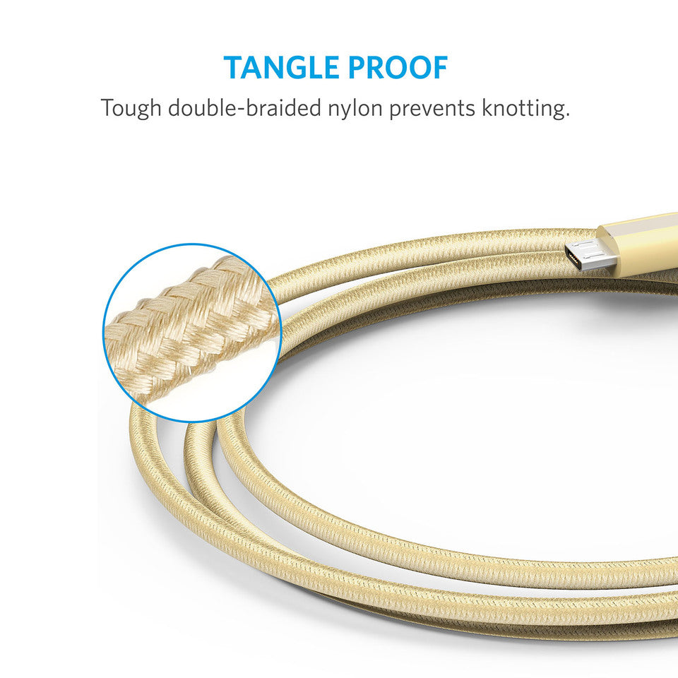 Buy Anker PowerLine+ Micro USB Cable 6ft - Golden from Vmart in Pakistan