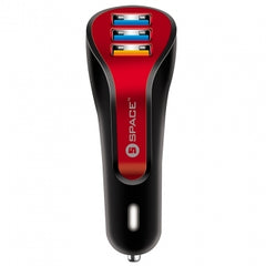 Buy Space Quick Charge 3.0 Three Port Car Charger CC-175 - Black from Vmart in Pakistan