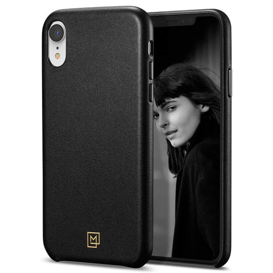 Buy Spigen iPhone XR Case La Manon câlin Leather Case - Chic Black from Vmart in Pakistan