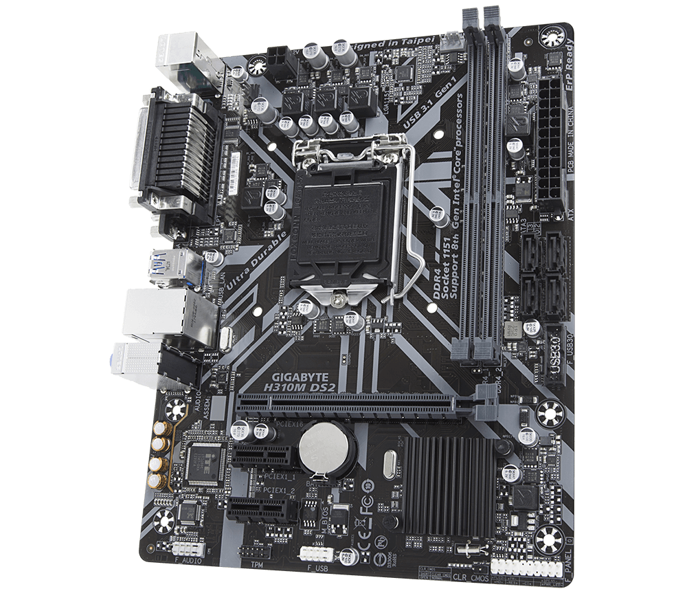 Buy Gigabyte H310M DS2 Intel H310 Ultra Durable Motherboard from Vmart in Pakistan