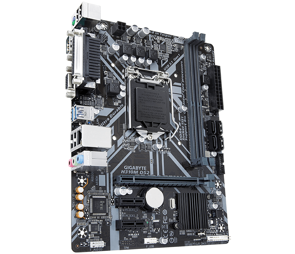 Buy Gigabyte H310M DS2 Intel H310 Ultra Durable Motherboard from Vmart in Pakistan