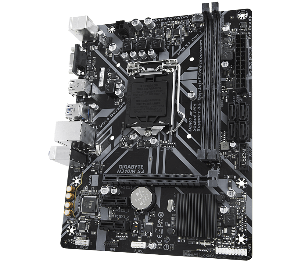 Buy Gigabyte H310M S2 Intel H310 Ultra Durable Motherboard from Vmart in Pakistan