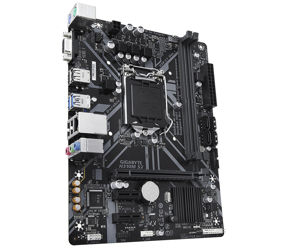 Buy Gigabyte H310M S2 Intel H310 Ultra Durable Motherboard from Vmart in Pakistan