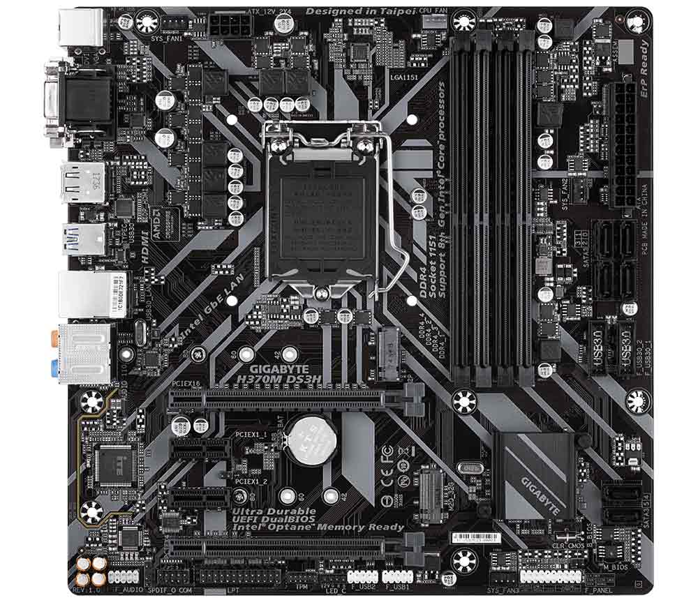 Buy Gigabyte H370M DS3H Intel H370 Ultra Durable Motherboard from Vmart in Pakistan