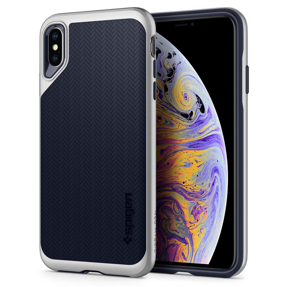 Buy Spigen iPhone XS Max Case Neo Hybrid - Satin Silver from Vmart in Pakistan