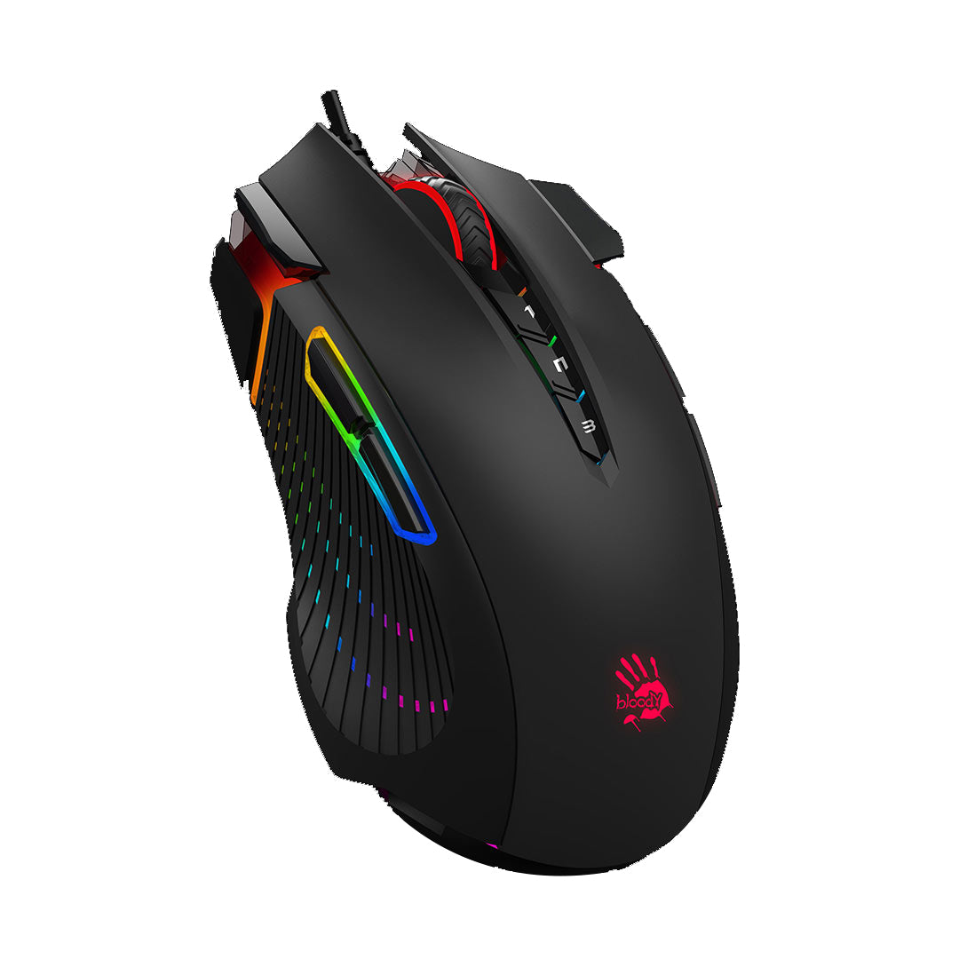 Buy A4tech Bloody J90 2-Fire RGB Animation Gaming Mouse - Black from Vmart in Pakistan