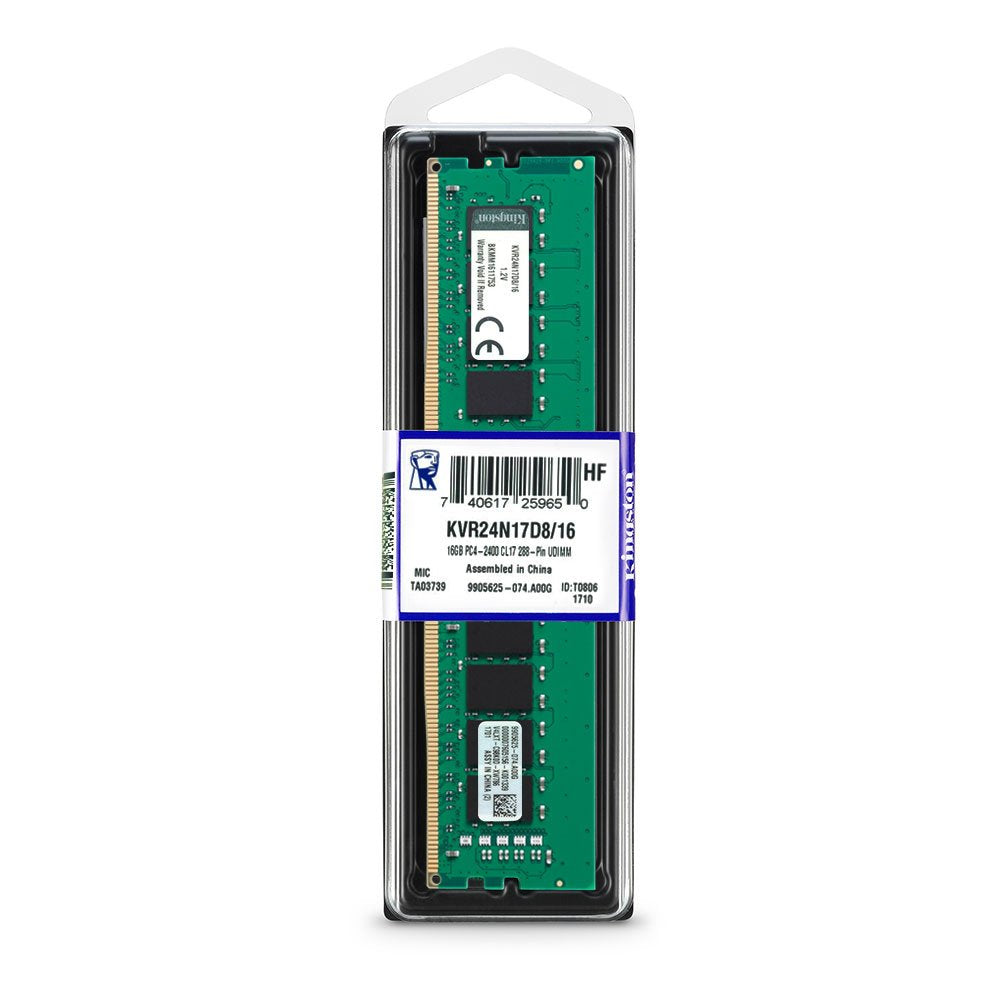 Buy Kingston KVR24N17D8/16 2400MHz DDR4 Non-ECC CL17 288-Pin DIMM Ram - 16GB from Vmart in Pakistan