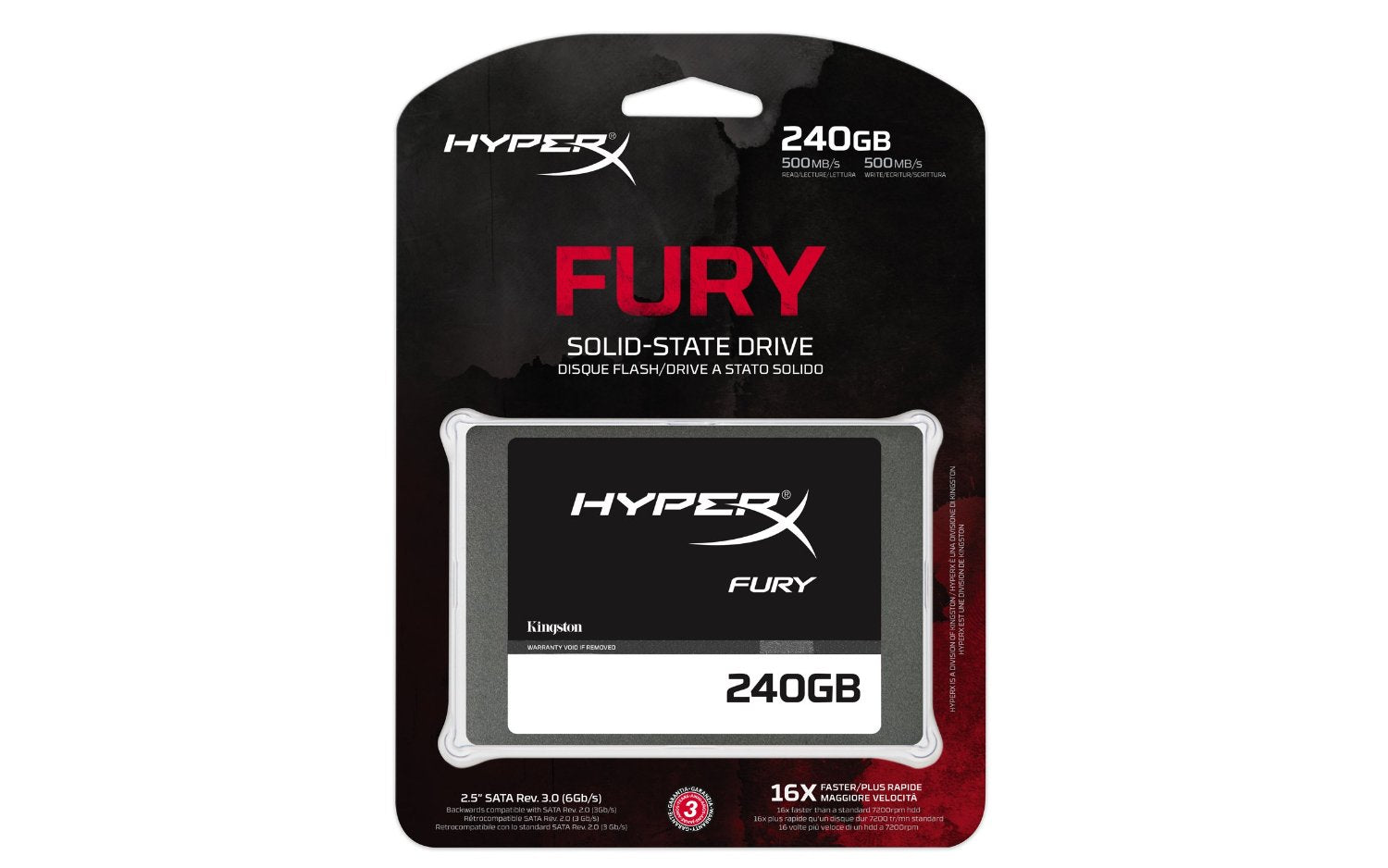 Buy Kingston 240GB HYPERX FURY SSD SATA3 2.5 7mm from Vmart in Pakistan