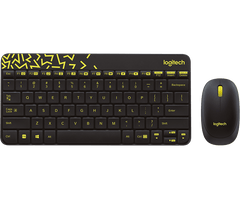 Buy Logitech Wireless Mouse & Keyboard Combo MK240 - Black/Chartreuse Yellow from Vmart in Pakistan