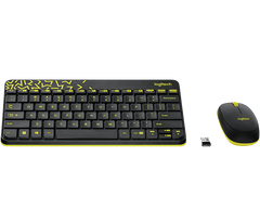 Buy Logitech Wireless Mouse & Keyboard Combo MK240 - Black/Chartreuse Yellow from Vmart in Pakistan