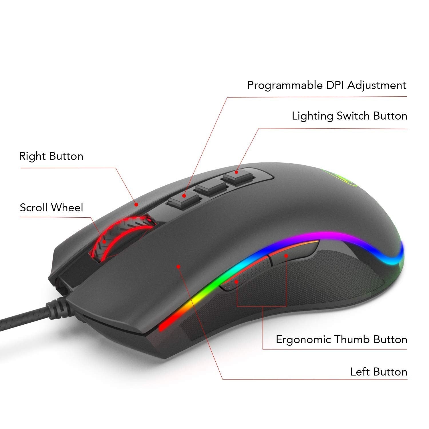 Buy Redragon M711 Cobra 10,000DPI RGB Backlit Gaming Mouse from Vmart in Pakistan