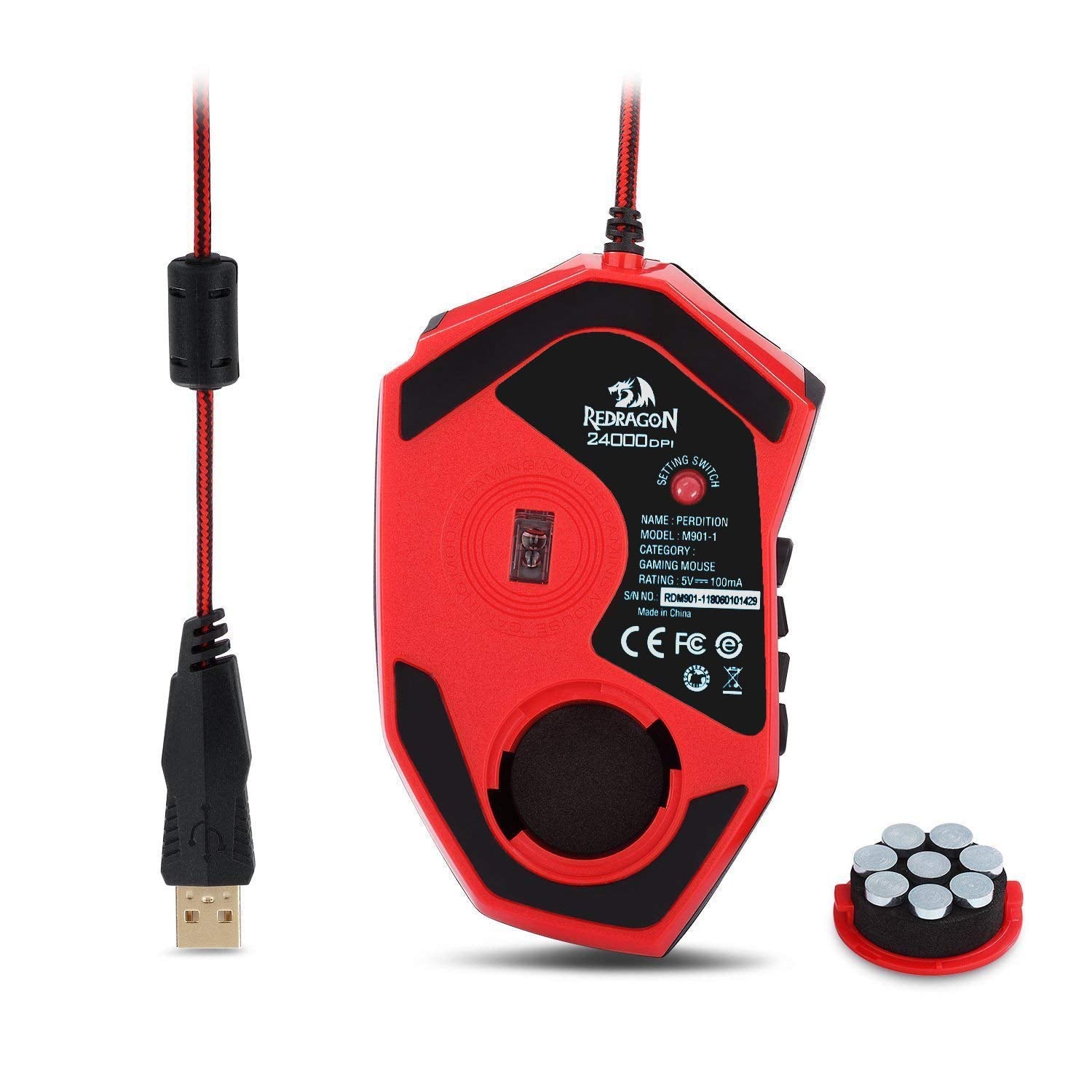 Buy Redragon M901 Perdition 16400DPI LED RGB Gaming Mouse from Vmart in Pakistan