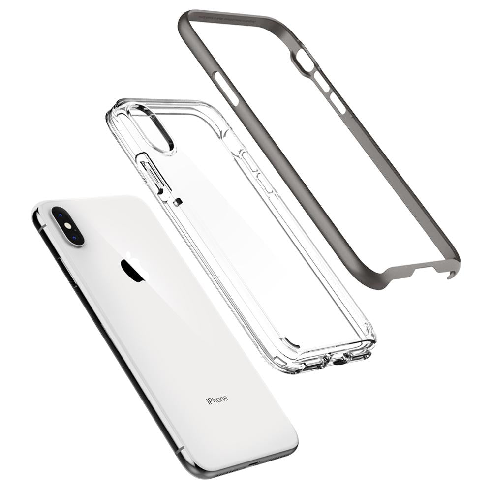 Buy Spigen iPhone XS Case Neo Hybrid Crystal - Satin Silver from Vmart in Pakistan