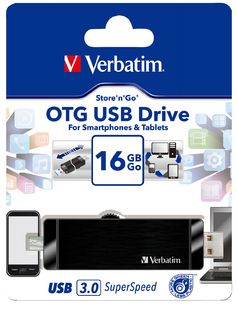 Buy Verbatim 64392 Store'n'Go OTG USB Drive 16GB Black from Vmart in Pakistan
