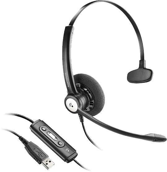 Buy Plantronics Entera HW111N-USB Headphone with Mic from Vmart in Pakistan