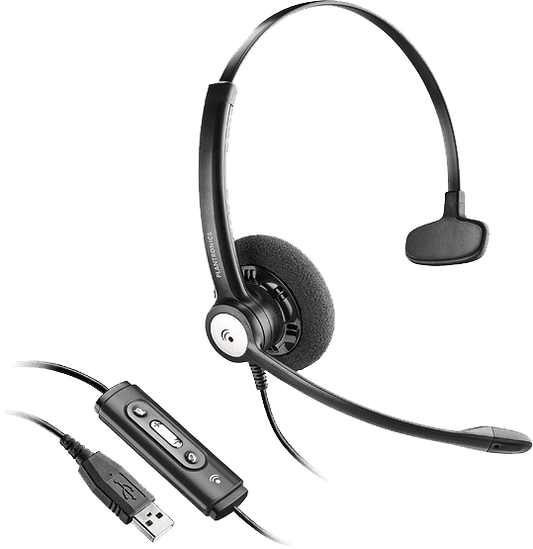 Buy Plantronics Entera HW111N-USB Headphone with Mic from Vmart in Pakistan