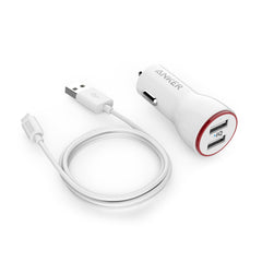 Buy Anker PowerDrive 2 Ports With 3ft Micro USB Cable - White from Vmart in Pakistan