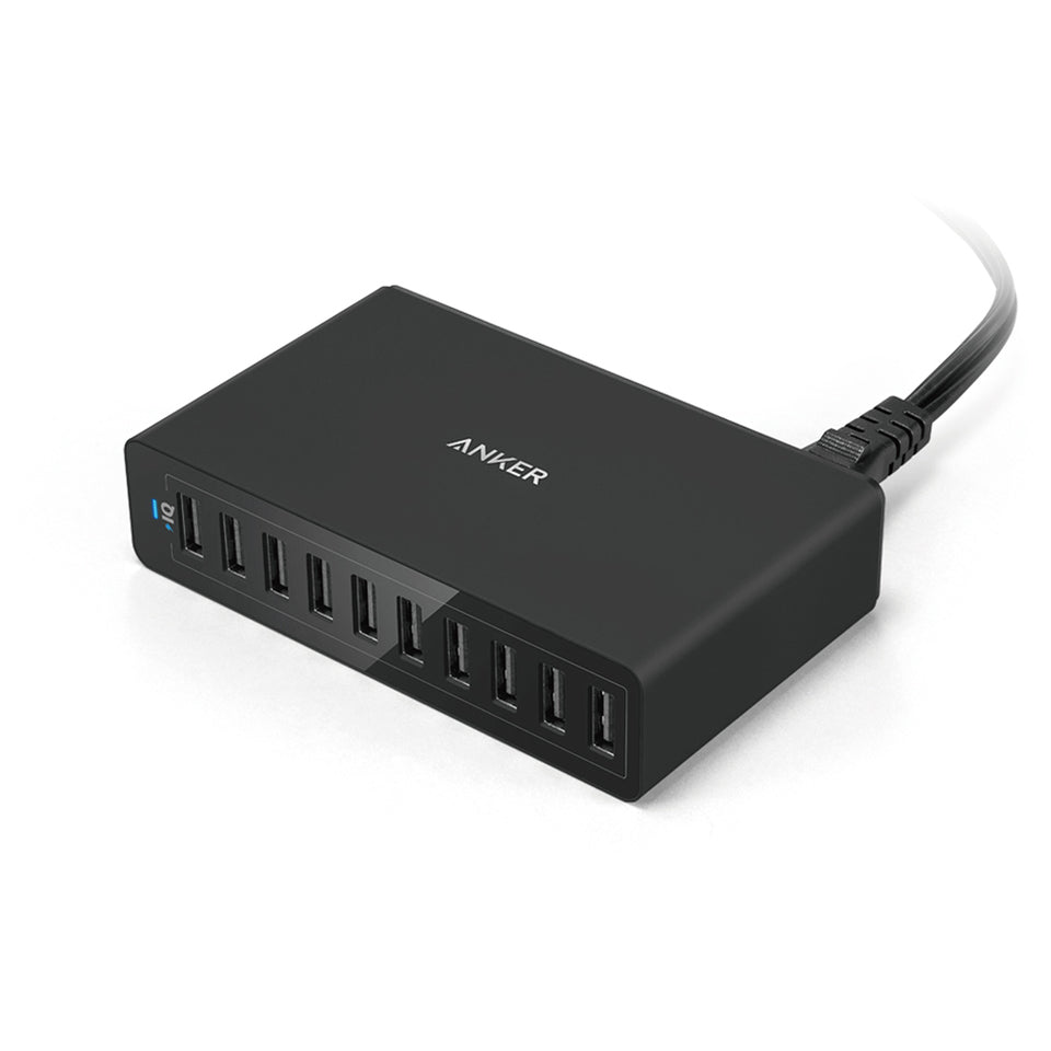Buy Anker PowerPort 10 -60W 10 Port USB Charger - Black from Vmart in Pakistan
